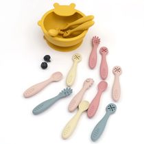 3PCS Kawaii Baby Learning Spoons Utensils Set Toddler Feedin