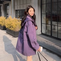 Maternity wear windbreaker jacket spring 2024 spring and autumn new style jacket large size belly cover small outer wear top for women