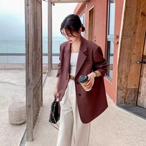 Early spring maternity wear spring blazer 2024 spring and autumn new large size loose outer wear casual tops for small people