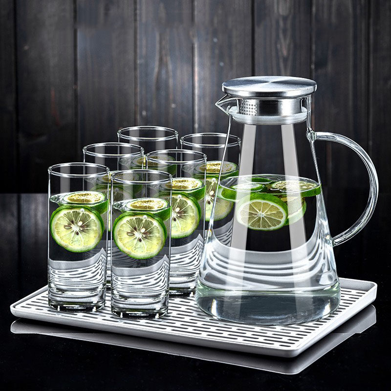 Imported Glass Cups Home Living Room Tea Drinking Water Cups Milk Cup Green Tea Cup Clear Heat Resistant Suit-Taobao