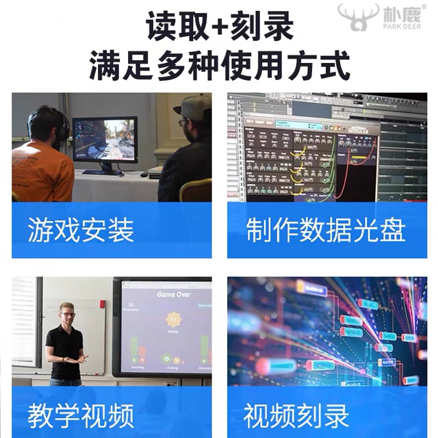 Pulu Usb3.0 External Burner Desktop Dvd All-In-One Plug-In Card Type Multi-Function Bd Disc Player External Mobile Blu-Ray Drive Sd/Tf Card Reader External Reading Player