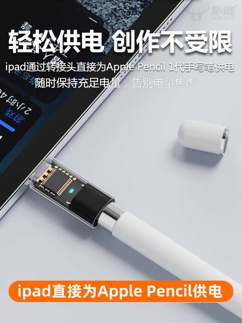 Suitable for Apple First-Generation Pen Bluetooth Connection iPad 10 Tablet Apple Pencil Charging Adapter Type-C to Lightning Interface Converter Second-Generation Capacitive Pen Accessories Touch Pen