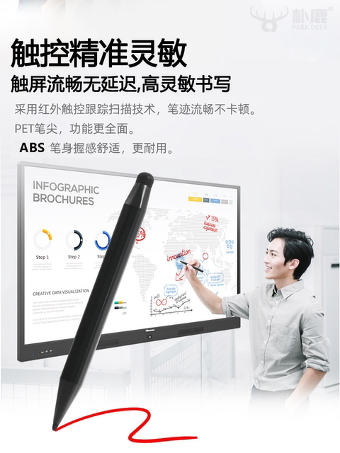 School Computer Screen Pen Electronic Whiteboard Touch Pen Multimedia Classroom Large Screen Tv Touch Screen Pen Teacher Teaching All-In-One Device Writing Pen Smart Blackboard Handwriting Pen Advertising Infrared Screen