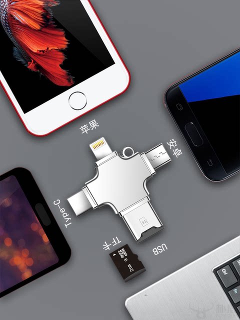 High-Speed 3.0 Dual-Use Card Reader for Mobile Phones and Computers, Type-C Android Otg Mini, Suitable for Apple Computers, Huawei, Xiaomi, Tf Card Memory Converter, Microsd Card All-In-One USB Multi-Function