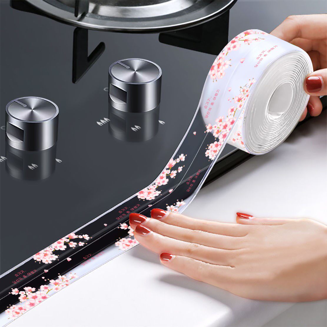 Bathroom Kitchen Mildew-proof Sewn Toilet with pool trough Washer Makeup Room Wall Corner Slit Waterproof Stick Water Stop