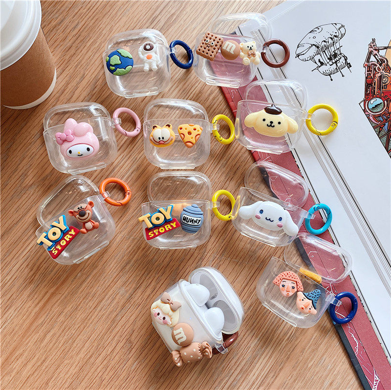 Apply the Sith W04 Upgraded Version Headphones Sleeve Cute Cartoon Transparent Anti-Fall w04 Headphone Shell Soft Hand Solid