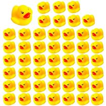 60-300pcs Squekie Rubber Dduckkie Float Bath Toys Baby sh