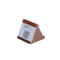 Yaochi walnut double-sided price display label A-shaped double-sided QR code solid wood replaceable embedded display stand creative product vertical desktop digital price tag customization