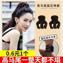 High horse tail anti-sagging theorist grip hair rope head accessories wig leather gluten cushion high instrumental butterfly knot hair ring fluffy