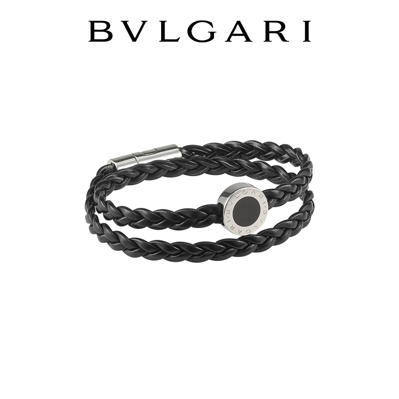 Bvlgari Bvlgari Men's Series Leather Bracelet Bvlgari Bvlgari Men's Series Leather Bracelet