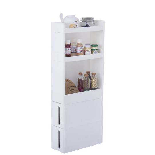 17cm Narrow Gap Storage Cabinet with Plastic Drawers for Bathroom, Kitchen, Refrigerator Side, Sofa Gap, and Narrow Cabinet Shelf