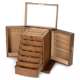 Solid Wood Jewelry Box, Large Capacity, European-Style Wooden High-End Jewelry Box, Multi-Layer Storage Box for Jewelry and Cosmetics, Gift