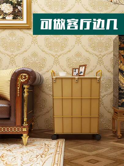 Dirty clothes basket storage basket clothing storage basket leather light luxury waterproof household toy storage bucket bathroom laundry basket