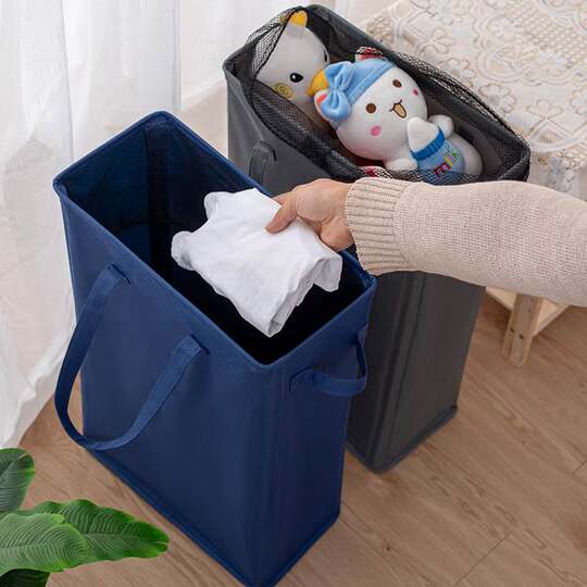 Складная корзина для хранения одежды и игрушек, портативная и компактная.