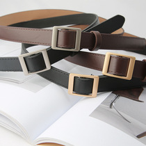 Japanese FC non-porous belt for women Korean version versatile simple retro style summer fashion trend jeans belt fine outfit