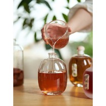 Poplar Plum Wine Bottle Small Split Bottle Air Bottle Bubble Brewing Glass Bottle Special Bottle Sealed Bottle Drink Liquor Food Grade