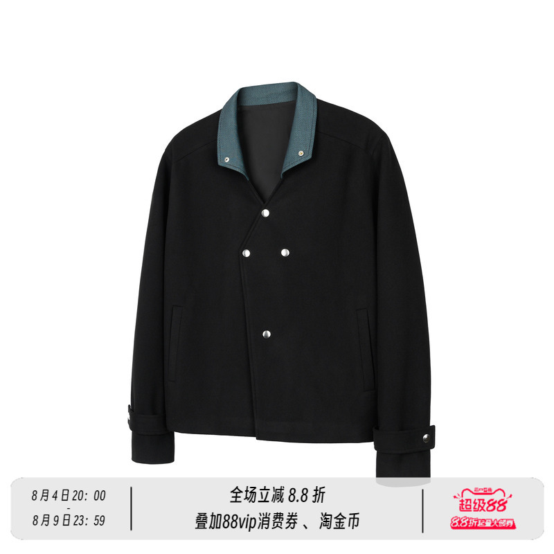New Decay Peacock King Contrasting Color Collar Button Small Lapel Casual Jacket for Men and Women New Decay Peacock King Contrasting Color Collar Button Small Lapel Casual Jacket for Men and Women