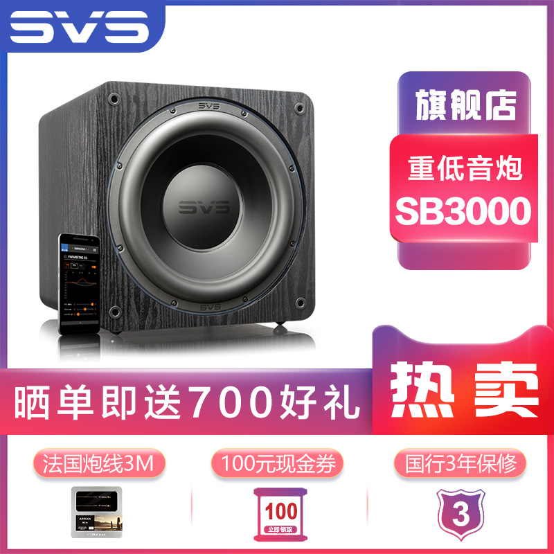 SVS US overweight low sound cannons closed SB 3000 Living room Active Sound Home Home Cinema High-power-Taobao