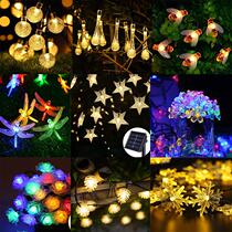 LD TaiE Yang Energy GPB Color Lights String Outdoor Waterproof String Lamp House Decorative Lights Lawn Flower Garden Placement Christmas Day