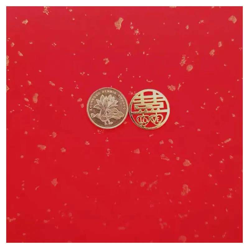 Wedding Wedding Gold Color Round Coin Creative Creative Gold Little Fittle Fittle Fittings with INX Pearl