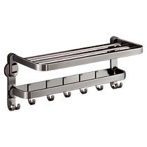 Suction cup towel rack bathroom punch-free wall-mounted towel rack toilet hook hanging rod bathroom storage rack 3130