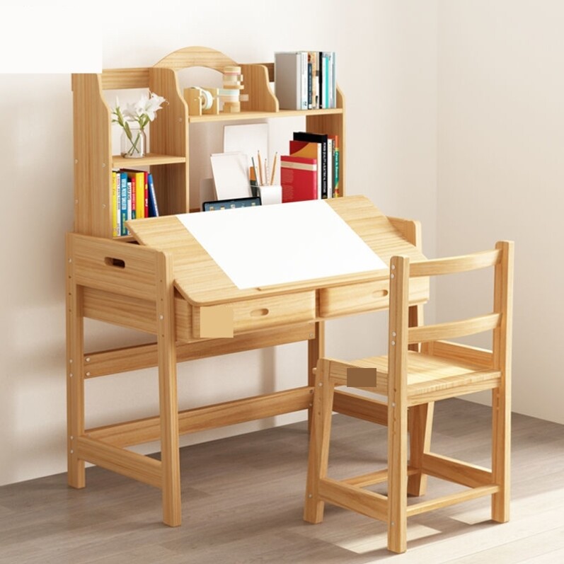 Children Write Job Desk Chairs Solid Wood Wood Desk Can Lift Learning Suit Desks Desk Desk Students Home Jane