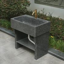 Natural stone laundry pool balcony home outdoor courtyard pool basin stone outdoor marble sink wash basin