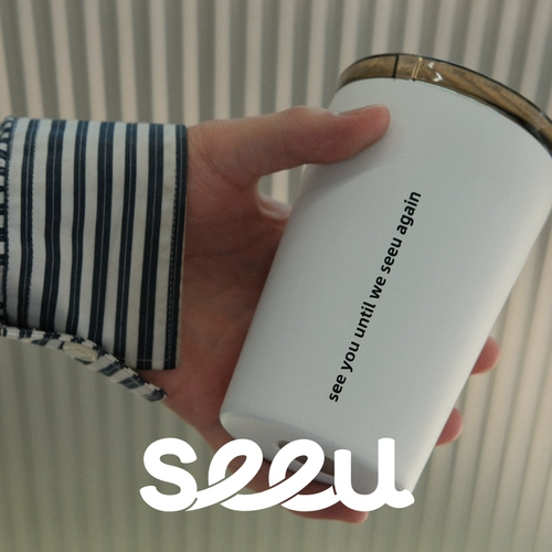 Seeu Quopt емкость модели Accompaning Cup на белой кофейной стали из нержавеющей стали 360 мл