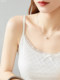 White cotton camisole women's lace inner 2024 new anti-exposure chic short knitted top summer