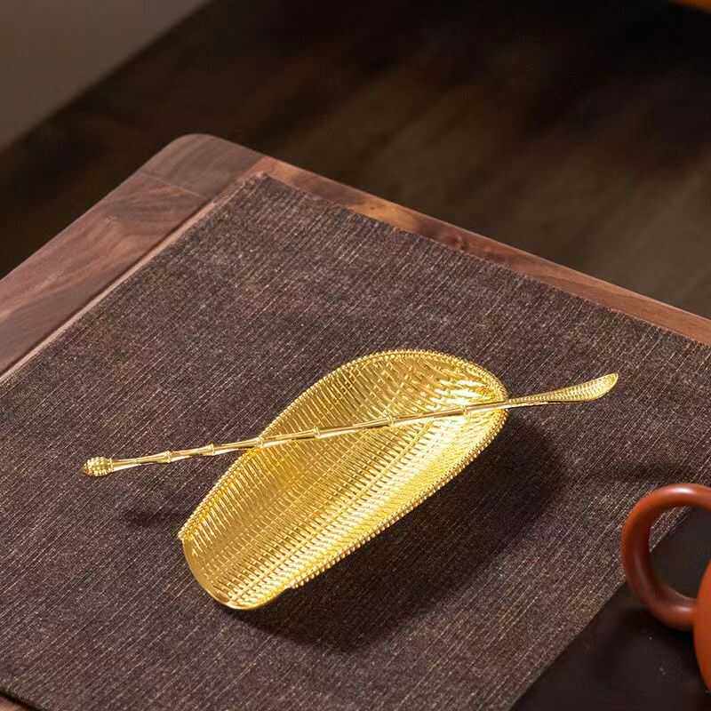 什么是老岩泥茶则茶拨两件套茶勺茶匙?它适合2026年的新中式茶道吗?