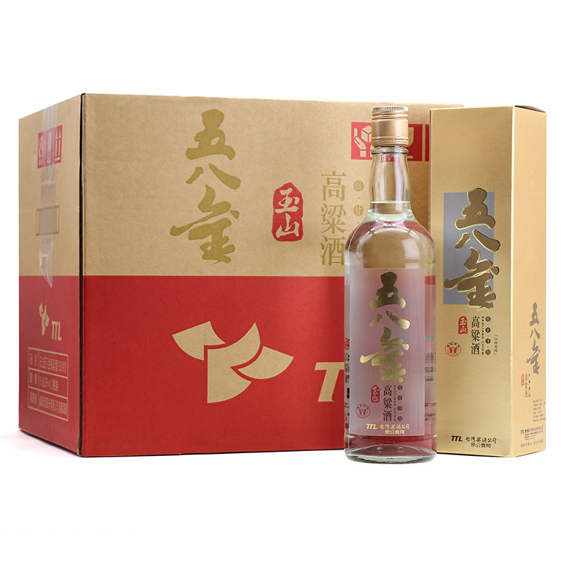 台湾玉山五八金高粱酒58度600ml进口白酒12瓶装礼盒装送礼评价- 淘宝网