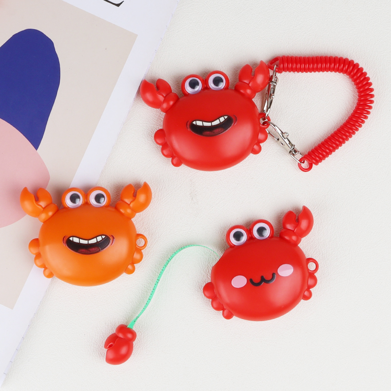 Cute and Creative Crab-Shaped Tape Measure, Mini Soft Ruler, Cartoon Fashion 2m, Measuring Waist, Bust, Clothing, Fabric, Home Use, Portable, Measuring Height for Infants and Babies Cute and Creative Crab-Shaped Tape Measure, Mini Soft Ruler, Cartoon Fashion 2m, Measuring Waist, Bust, Clothing, Fabric, Home Use, Portable, Measuring Height for Infants and Babies
