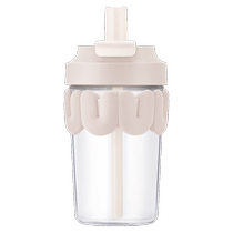 Lock and Lock glass cup straw coffee cup heat-resistant glass high-looking milk cup for girls office 482