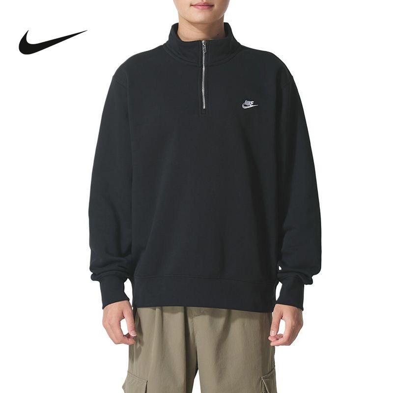 Nike Club Men's Fleece Sweatshirt Winter Half-Zip Knitted Casual Pullover Fn3865-010