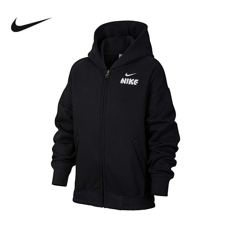 Nike Boys' Jacket Year of the Horse Limited Edition New Year Style Zip-Up Fleece Hoodie Knitted Jacket Ir0115-010 Nike Boys' Jacket Year of the Horse Limited Edition New Year Style Zip-Up Fleece Hoodie Knitted Jacket Ir0115-010