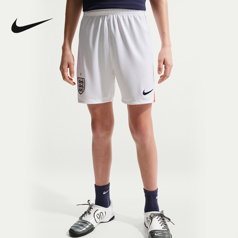 Nike Nike26 Season England Team Quick-Drying Football Shorts for Older Children, Summer Children's Knitted Shorts Ib5254-100 Nike Nike26 Season England Team Quick-Drying Football Shorts for Older Children, Summer Children's Knitted Shorts Ib5254-100
