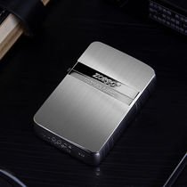 Inflatable Windproof Lighter Visible Gas Ultra Slim Creative Personality Custom Metal Men Red Flame Birthday Present