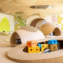 Fiberglass cartoon sculpture hollow shape house childrens early education center outdoor play house commercial display customization