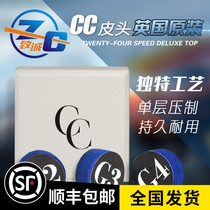 CC Billiards Leather Head Black 8Knock Blue Drill Deer Tankhead Table Carm Single - layer 10mm