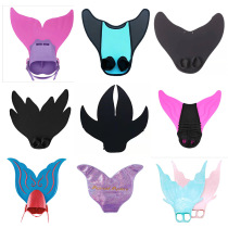 Swimming mermaid fins one-piece childrens fins single piece whale tail fins swimming training fins