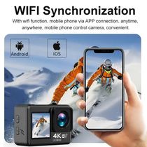 WIFI Digital Cameras 4K Ultra-Clear VideoHD DV Dual Screen V