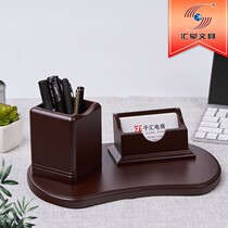 Wooden creative pen holder ins and days high face value small crowdsourced high-end business office desktop name sheet Sheet Box Minimalist