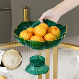 Фруктовая тарелка гостиная Семейная тарелка для кофейного столика 2024 Новая легкая роскошная роскошная высокая высокая кладка