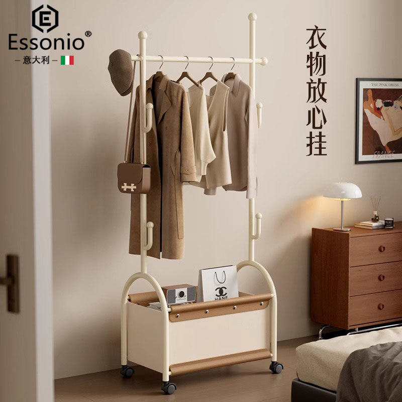 👗家居升级必备!Essonio 意大利衣架落地卧室轻奢高级感置物架收纳挂衣架2024新款-衣帽架-淘宝好物网