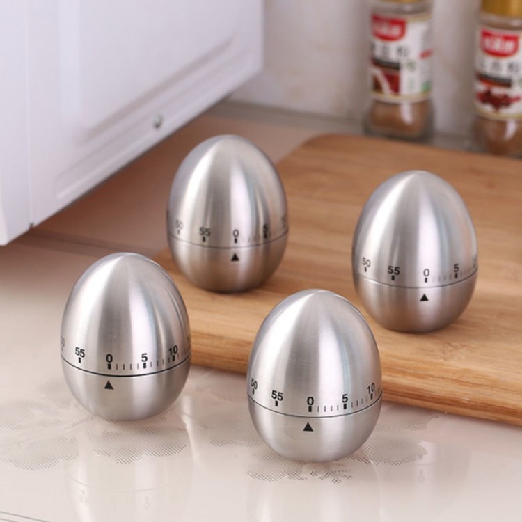 Boiled Egg Timer Creative Stainless Steel Mechanical Egg Apple Reminder Home Kitchen Timer