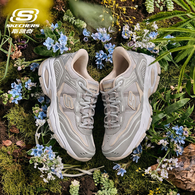 รองเท้ากลางแจ้งสำหรับผู้หญิง Skechers รองเท้าผ้าใบพื้นหนาแบบสวมใส่ง่าย รองเท้าผู้หญิงรุ่นใหม่ปี 2026 รองเท้าวิ่งสำหรับผู้หญิง