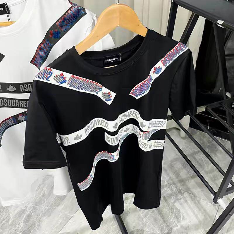 Guangzhou High-End Version + Complete Three Labels + Original Packaging 2026 Internet Celebrity Hot-Selling D2 Webbing Short-Sleeve Trendy Brand Hot-Selling Short-Sleeve
