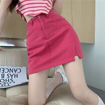 Summer girl rose red fire dragon fruit cowboy short dress bag arm a typeface tall and slim 100 lap open half body