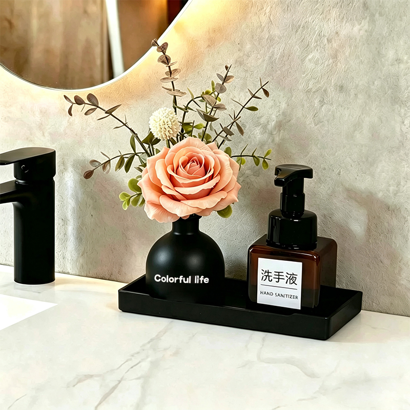High-End Hotel Bathroom Cabinet Decoration Floral Aromatherapy Hand Sanitizer Bottle Ornaments Model Room Bathroom Sink Layout High-End Hotel Bathroom Cabinet Decoration Floral Aromatherapy Hand Sanitizer Bottle Ornaments Model Room Bathroom Sink Layout