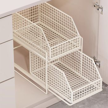 Lower sink storage rack bathroom sink cabinet